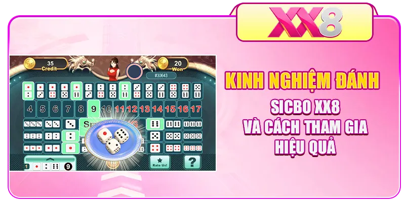 Kinh nghiệm đánh Sicbo XX8 và cách tham gia hiệu quả